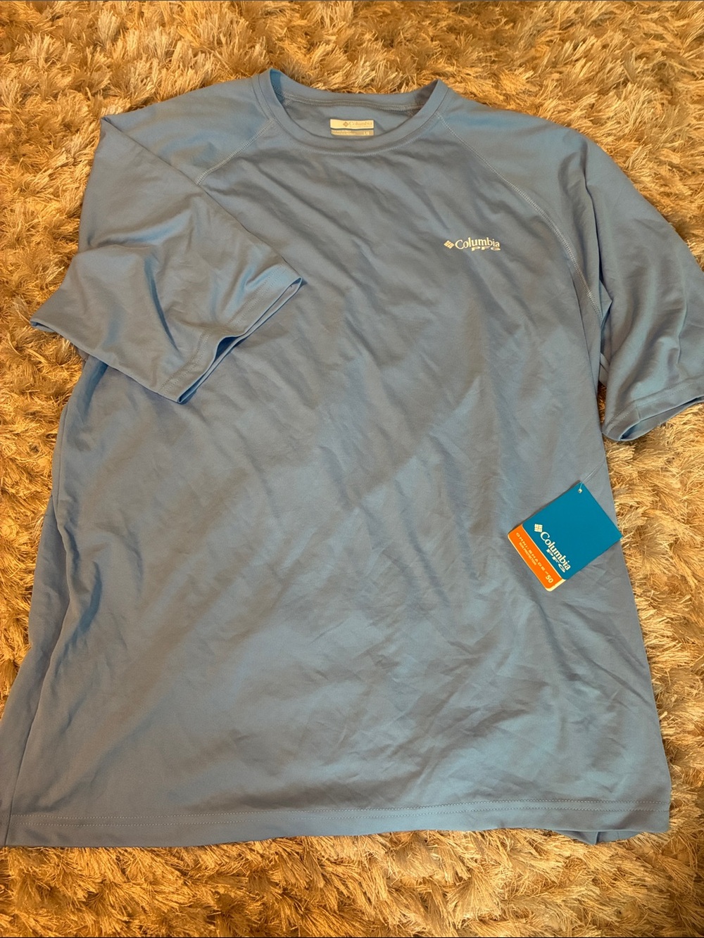 Columbia Omni Shade UPF 50 Men’s Short Sleeve Tee in Sky Blue
